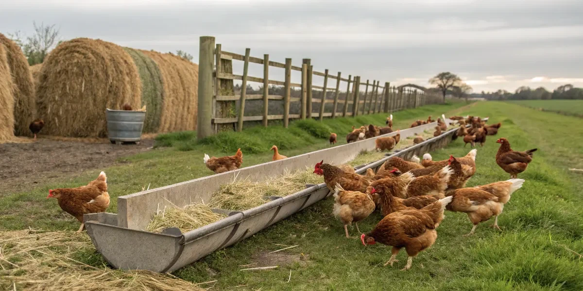 Chicken feeding Chicken feeding